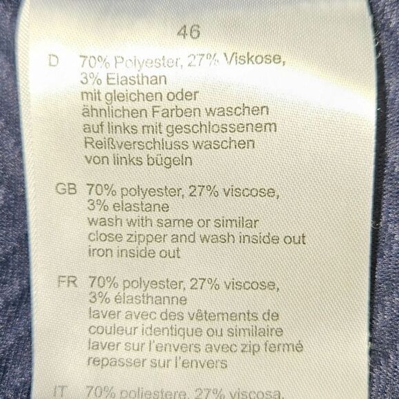 FLORA BLUE Women's Plus Size Blue & White Speckled Jacket 2X - Picture 11 of 13